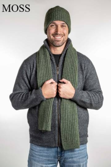 Merino Possum Ribbed Scarf